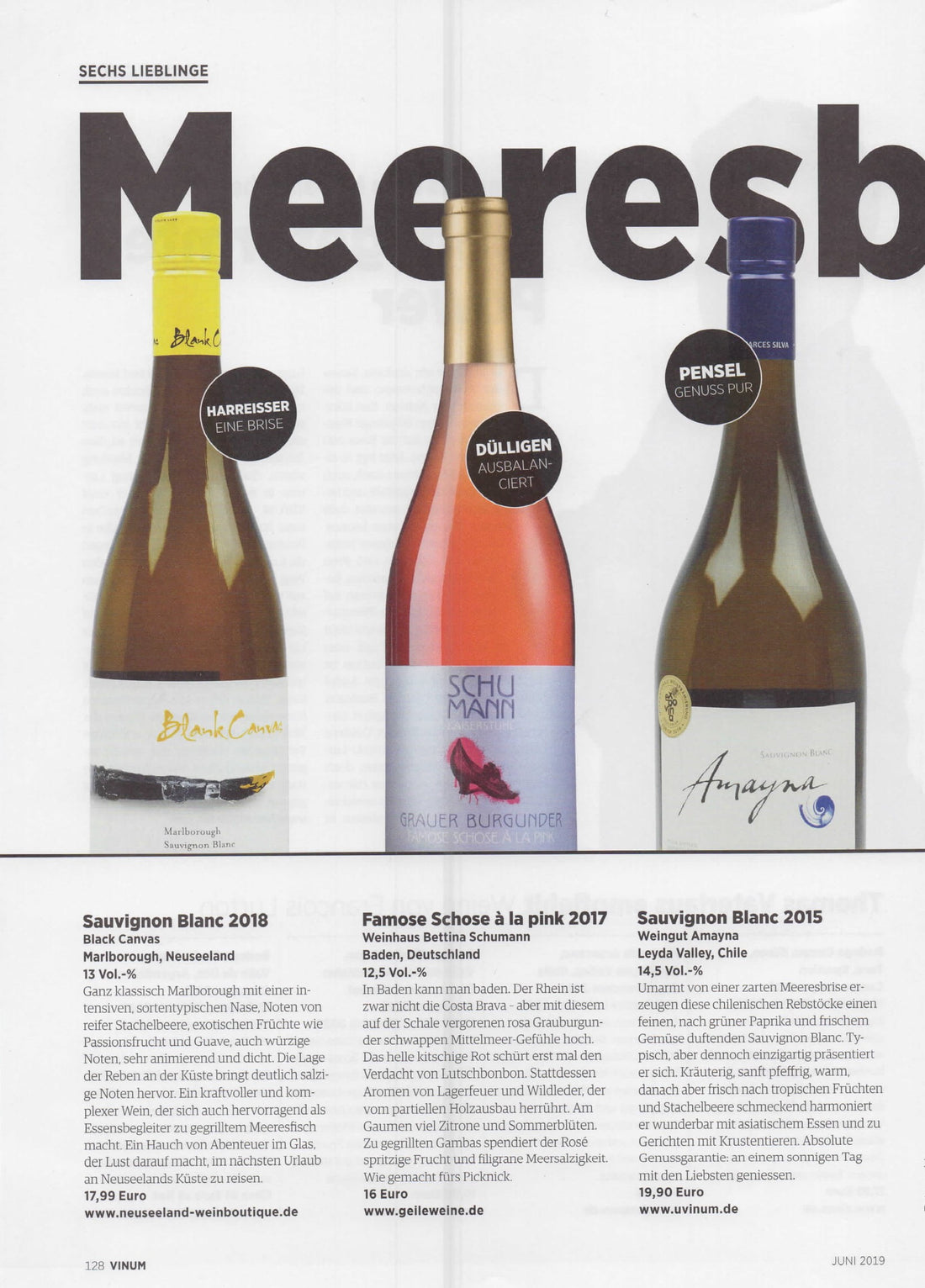 VINUM Magazine - 'Unbeatable value for money'